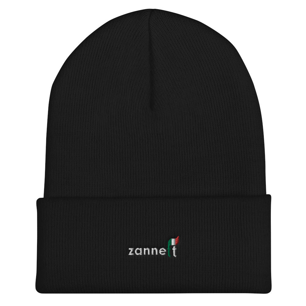 BLACK CUFFED BEANIE - Zanneft